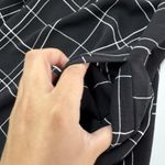 Leith  Dress Womens 4X Black White‎ Windowpane Plaid Sleeveless Pockets Plus Size Photo 7