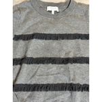 NWOT Milly Minis 10 Girl Sweater Long Sleeve Top Shirt Blouse Gray Mesh Stripe Photo 1
