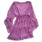 Lavender Brown  Womens Flowy Tiered Pink Mini Dress Size XS Photo 1