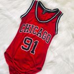 Red Chicago Jersey Bodysuit Size XS Photo 0