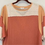 easel  Colorblock Relaxed Short Sleeve Boho Crewneck Tee Size‎ Large Photo 4