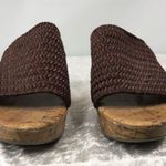 Montego Bay Club  Sandal Women Size 7 Brown Block Heel Slip On Slides Open Toe Photo 1
