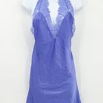 Victoria's Secret VS Womens Coquette Lace Halter Mini Slip Dress Size L Purple Photo 0