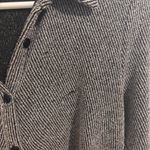 Anthropologie  Womens Medium Gray Ribbed Knit Ruched Button Front Midi Dress Photo 10