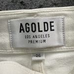 AGOLDE  Premium White Skinny Raw Distressed Hem Style A018-1013 Size 26 Photo 5