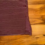 Duluth trading co.‎ Linger tunic style sweatshirt v neck stripes size MED Red Photo 2