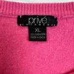 Prive 100% Cashmere Sweater Top Womens XL Pink Pullover Short Sleeve Crew Neck Pink Photo 5