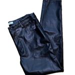 Kensie Faux Leather Black Pants Size 8 Photo 3