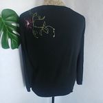 Valerie Stevens  Silk Sweater w Embroidered Flowers Photo 3