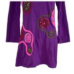 KATHMANDU IMPORTS Nepal 100% Cotton Embroidered Mini Dress Purple Suns S/M Size undefined Photo 4