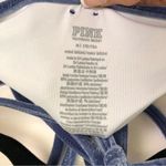 PINK - Victoria's Secret Victoria’s Secret PINK Navy Blue Floral Velvet Bikini Size M Photo 8