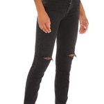 AGOLDE Nico High Rise Slim Denim Jeans Cotton Stretch Destroyed Button Fly 26 Photo 4