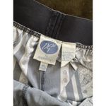 Diane Gilman DG2 by Navy Blue White Floral Paisley Wide Leg Palazzo Pants Sz XL Photo 5