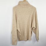 Molly Bracken Women Tunic Sweater XL Cream Tan Cable Knit Turtleneck Minimalist Photo 5