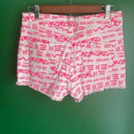 Dollhouse  Hot Pink White Distressed Jean Shorts Size‎ 12 EUC! Photo 3