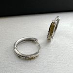 15mm Small Hoop Earrings for Men Women Streetwear Unisex Hip Hop Style Silver Photo 1