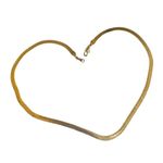 gold tone houndstooth flat chain necklace Photo 3