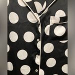 Victoria's Secret Victoria’s Secret Black Polka Dot Button Down Long Sleeve Pajama Top Photo 4