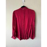Equipment NWT  Femme Shirt in Raspberry red with Removable Neck Tie, Size S Photo 4