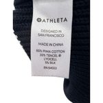 Athleta NWOT Rest Day Hoodie Black Knit Pima Cotton Tencel Silk Ribbed Casual Photo 3