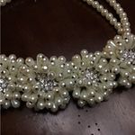 Feature a five A Grade freshwater pearl clusters and crystalize rhinestone balls Silver Photo 3