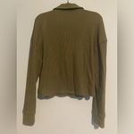 Abercrombie & Fitch  Sage Green Ribbed Sweatshirt Photo 3