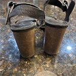 Splendid Black Leather Ankle Strap Block Heel Shoes Size 9.5 Photo 2