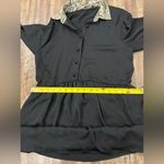 ZARA Basic Black Python Snake Trim Mini Dress Size Medium Animal Print Goth Photo 12