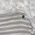 Billabong Swim beach Coverup L White gray Stripe Hooded Lace Up Cotton Resort Photo 7