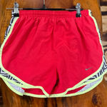 Nike  Red Athletic Shorts with Geometric‎ Trim Photo 0