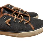 Sperry Women’s Wool Felt Sneakers Charcoal Brown Trim Size 10M Photo 1