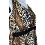 Elementz Maxi Dress Sz M Sleeveless Multi color animal print Brown Beach summer Photo 4