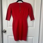 Mason red cutout sheath dress minimalist quiet luxury XS career party date night Photo 3