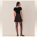 Doen Adelie Mini Dress Velvet Satin Silk Lace Collar Black Medium EUC Photo 9