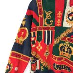 Vintage 1991 90's M The Eagle's Eye Crown Royalty Hand Knit Sweater Cardigan Size M Photo 3