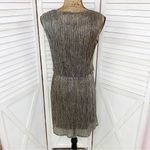 Rock & Republic  Metallic Crinkle Shift‎ Party Dress Silver Small Photo 3