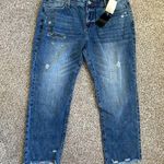 Flamingo NWT  Blue Denim Distressed Jeans XXL Size 16 Photo 0