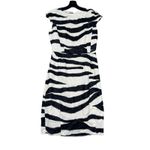 Banana Republic Black White Zebra Print Linen Dress Size 0 Photo 2