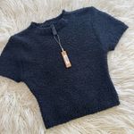 SKIMS Cozy Knit Crop Top Onyx Size L/XL Photo 1