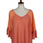 Chicsoul Coral Babydoll Tunic Top 3XL Long Sleeve Flowy Boho Casual Size undefined Photo 1