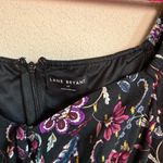 Lane Bryant  Black Metallic Floral Bubble Sleeve Tie Neck Tiered Midi Dress 20 Photo 5