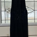 Crochet Dress Halter Back Tie. NWOT. Woman's Black (185) Size L Photo 0