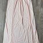 Vintage long peach nightgown lace ruched front size M Pink Size M Photo 0