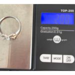 Vintage Silver Tone Dainty Bow Ring Openwork Size 9 Estate 2g Minimalist Photo 3