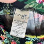 Terra & Sky  Floral Pull On Maxi Skirt 4X Multicolor‎ Stretch Side Slit Tropical Photo 6