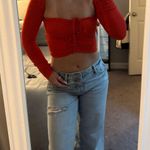 Red long sleeve top Size XS Photo 0