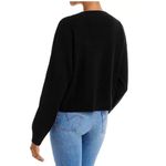 AQUA Cashmere Black V Neck Button Up Cropped Cardigan Sweater Womens Size L Size L Photo 1