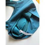 CRZ Yoga $32 New  Ribbed Longline Sports Bra w Pads - Medium - Teal Photo 5