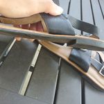 Abound Black and Tan Sandals with Silver Accents Size 8.5 By Aboubd Brand Worn Once Photo 3