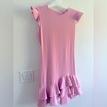 Susana Monaco Revolve Sleeveless Ruffle Hem Dress in Baby Pink Sz M Photo 4